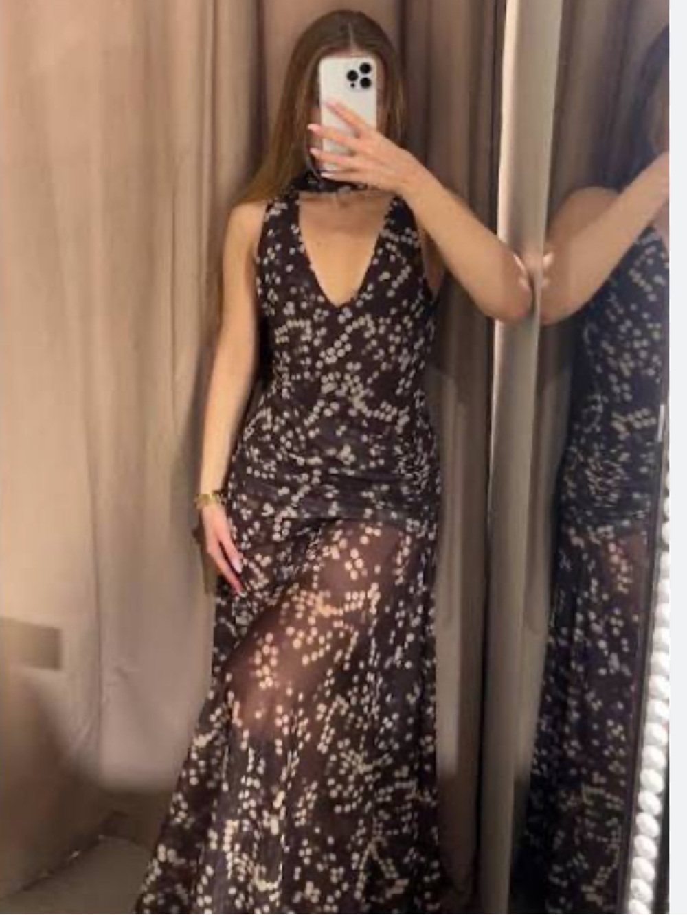 ZARA LONG TULLE POLKA DOT DRESS - Picture 10 of 16